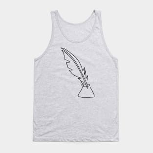 One line feather Tank Top